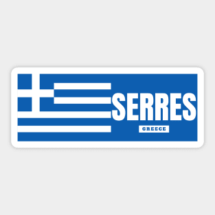 Serres City with Greek Flag Sticker